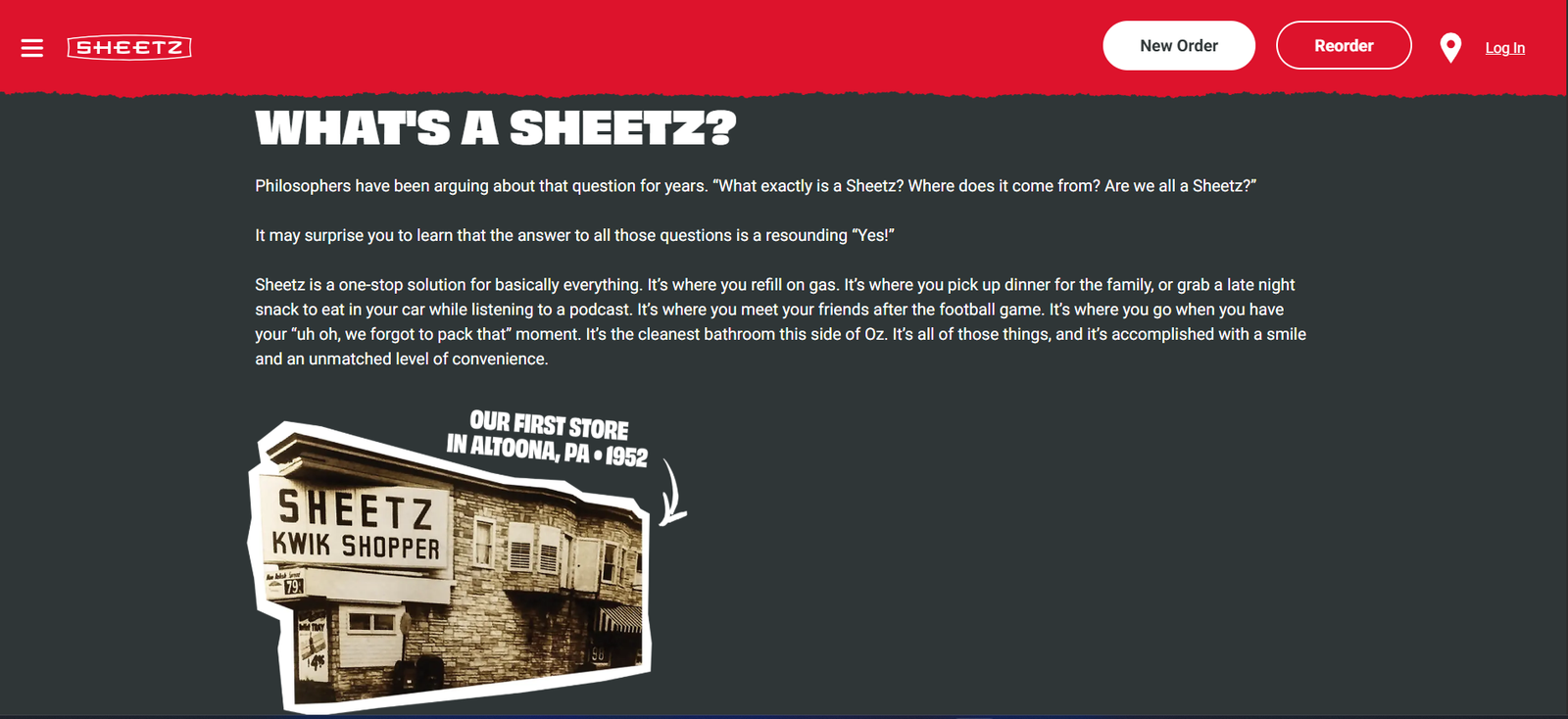 Sheetz USA digital interface screen