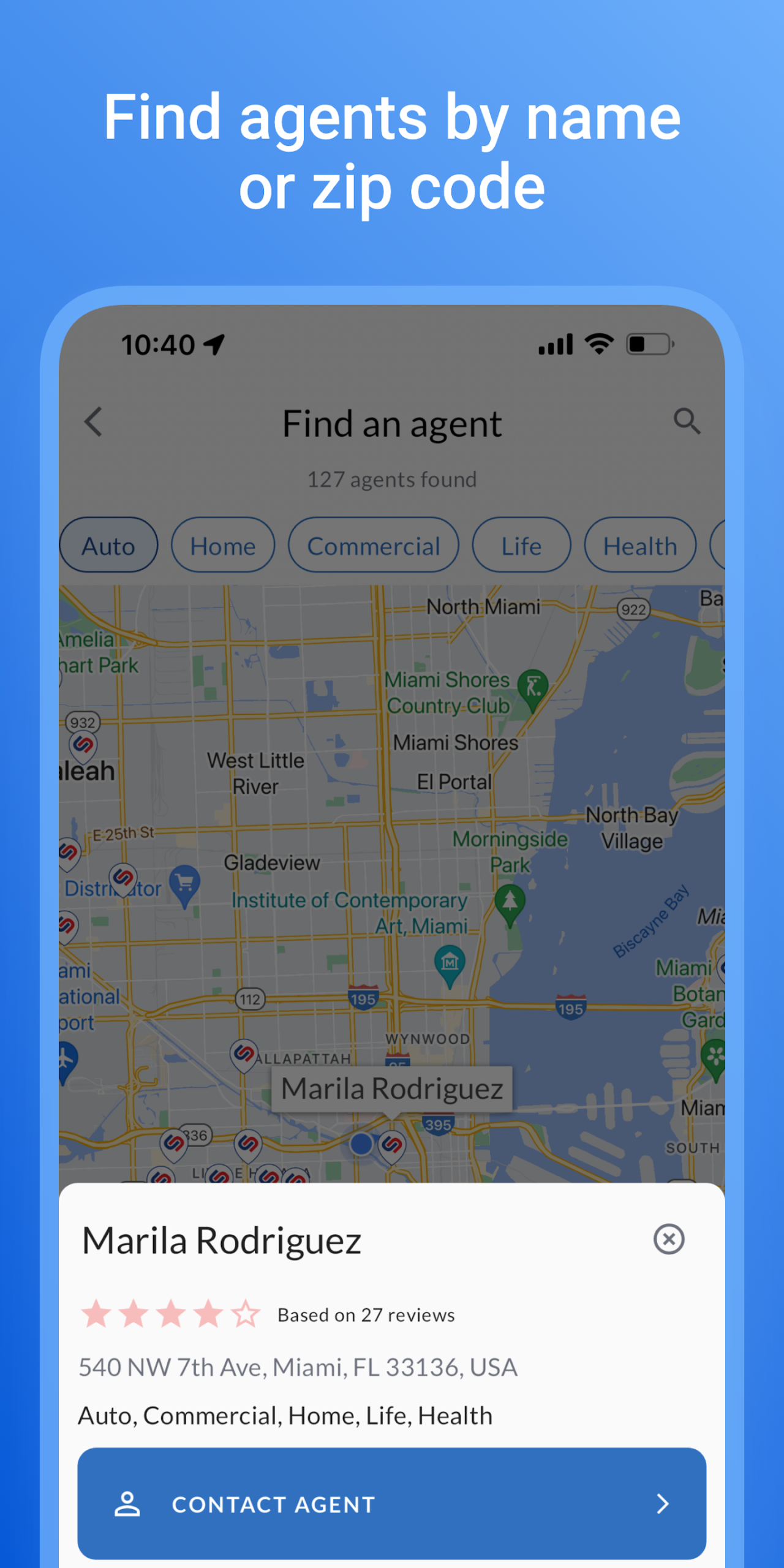 Univista Insurance app screen two