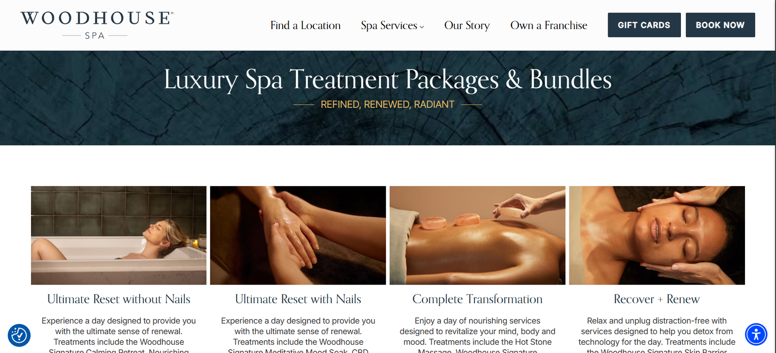 Woodhouse Spas project screen