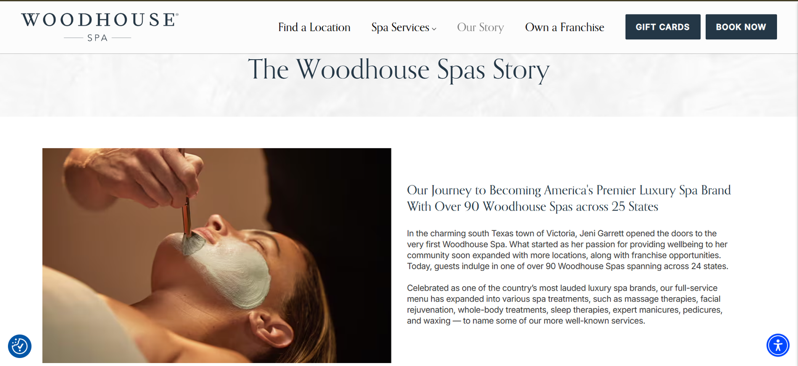 Woodhouse Spas digital interface screen