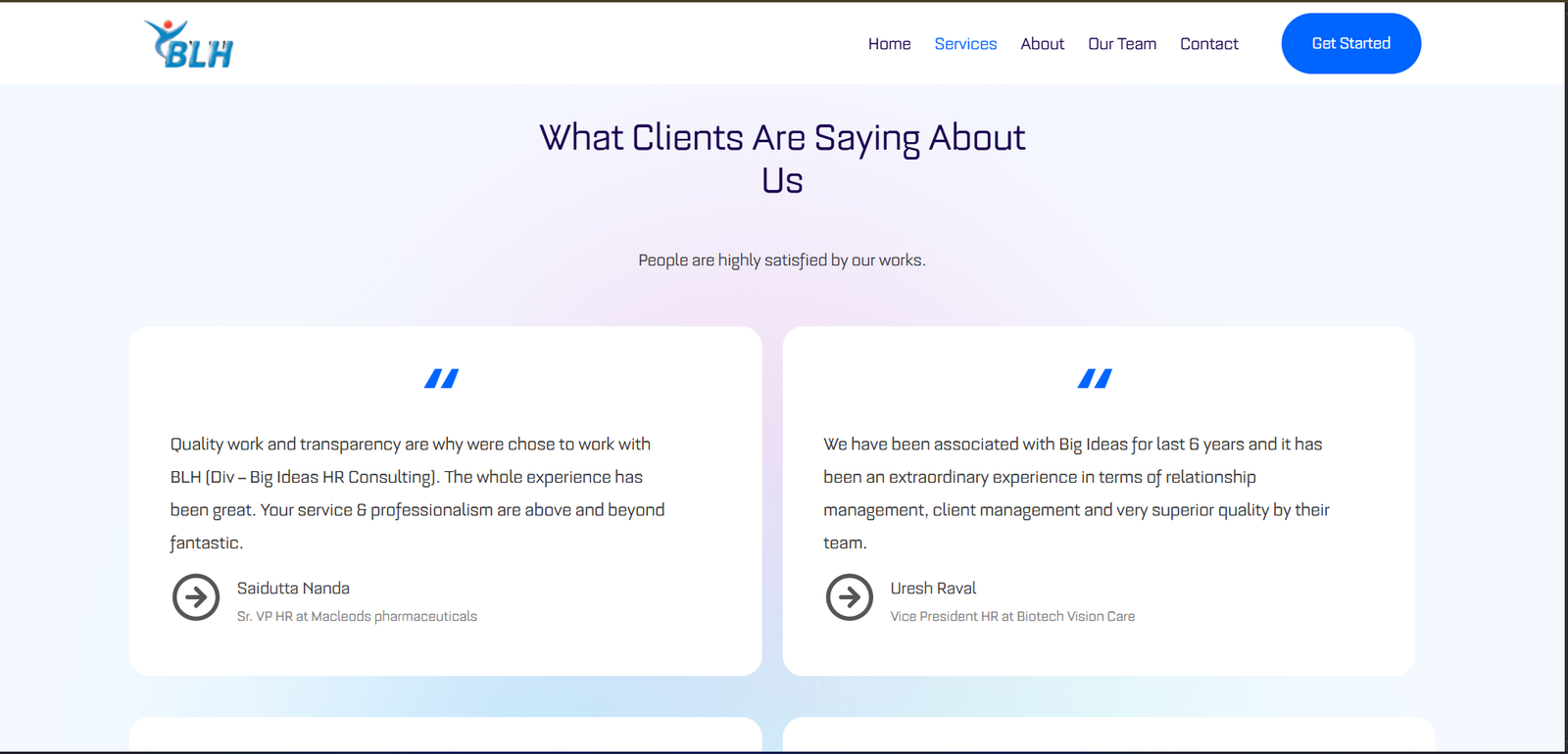 Big Leadership Hiring project showcase