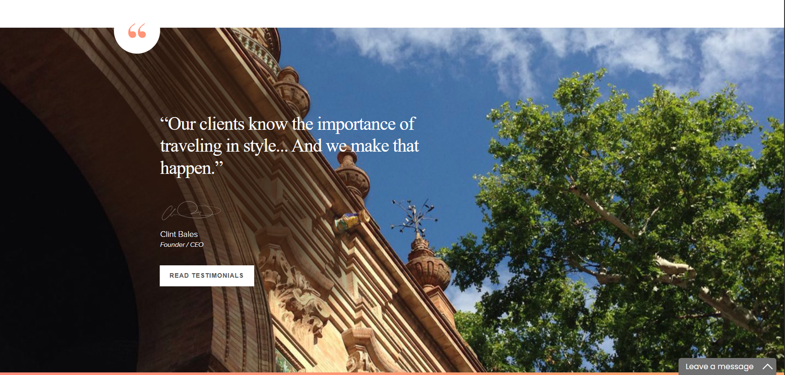Go Travel website design