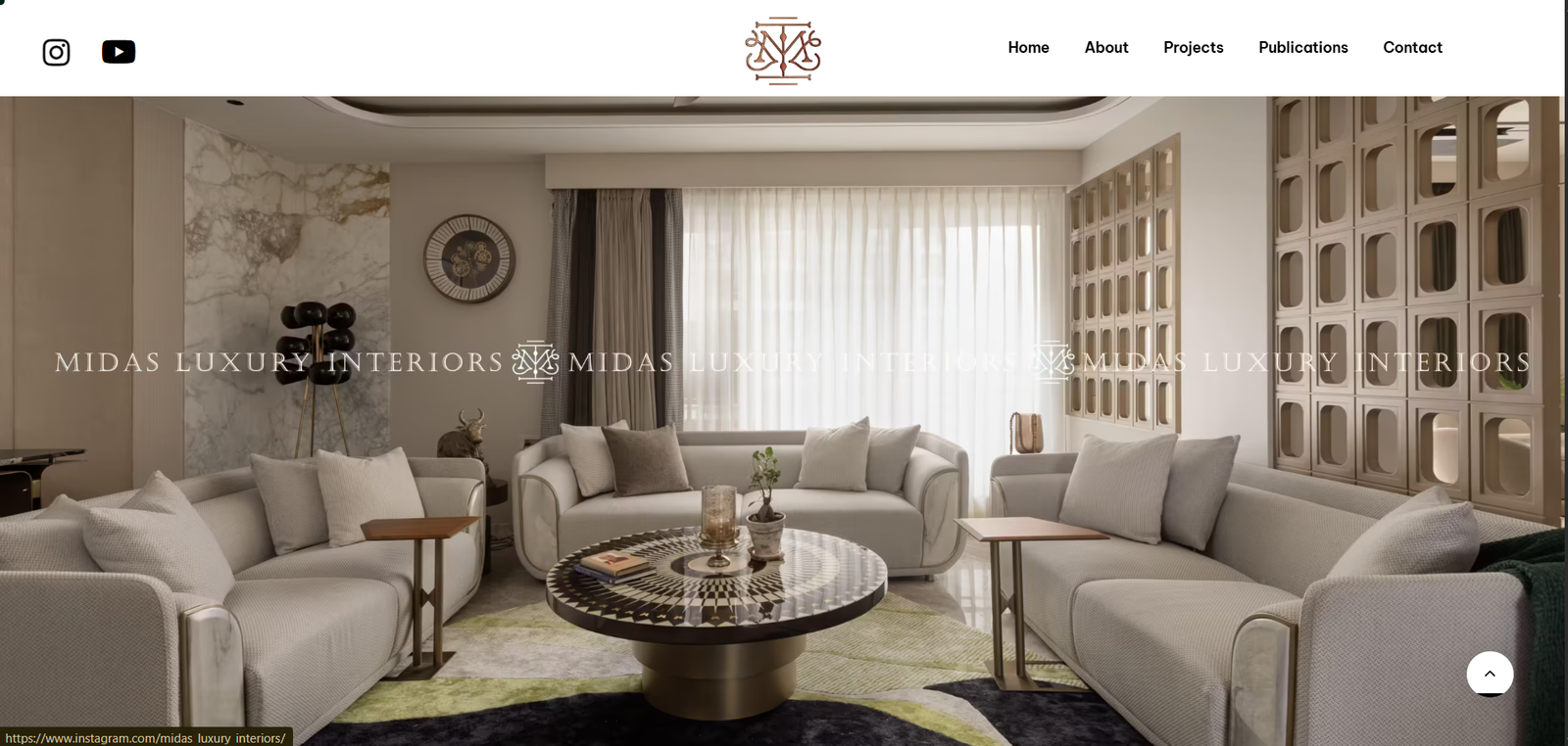 Midas Luxury Interiors website screen 1