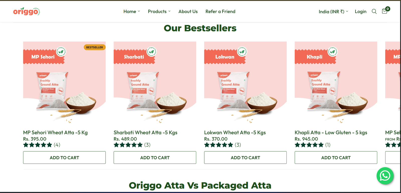 Origgo digital interface screen