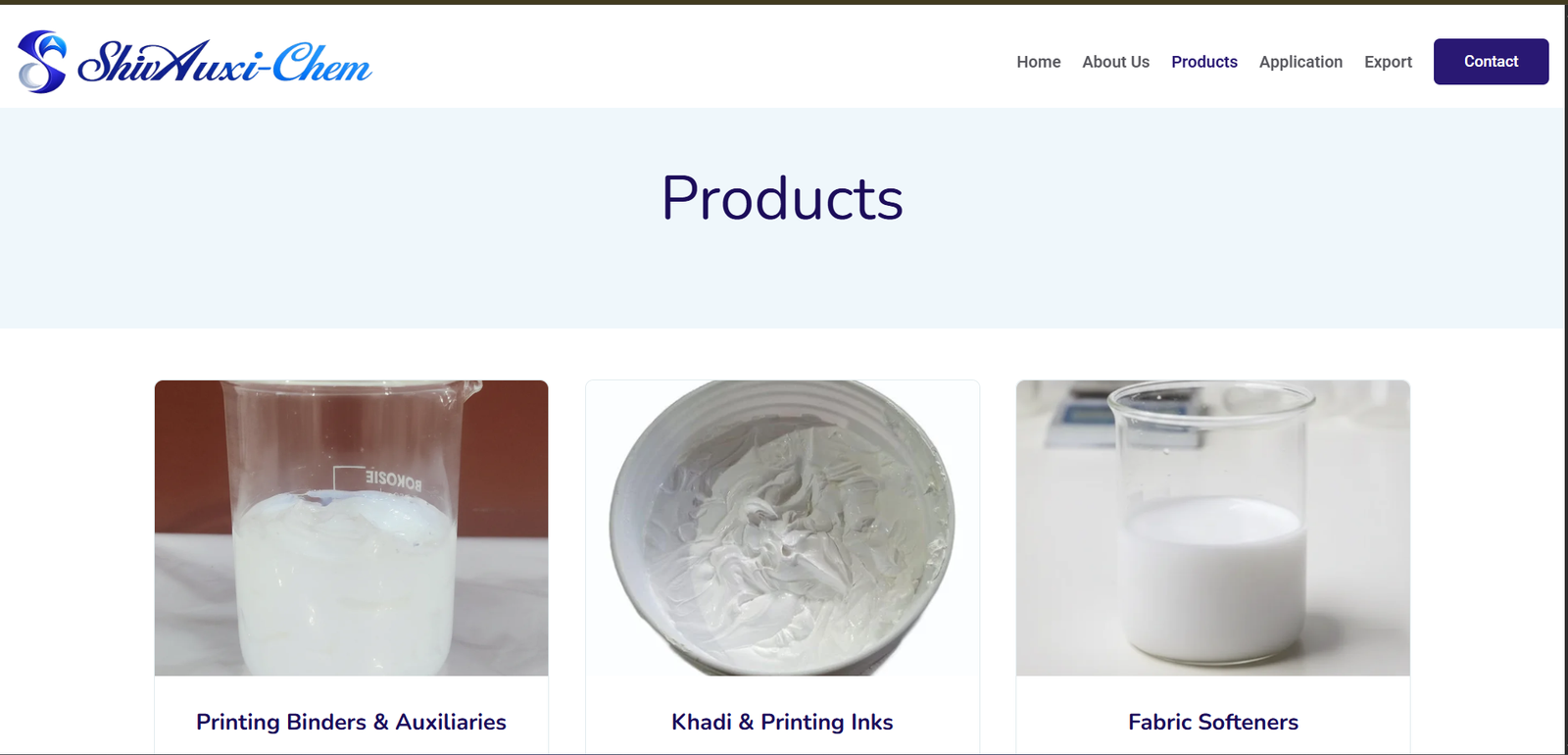 Shiv Auxi Chem project screen